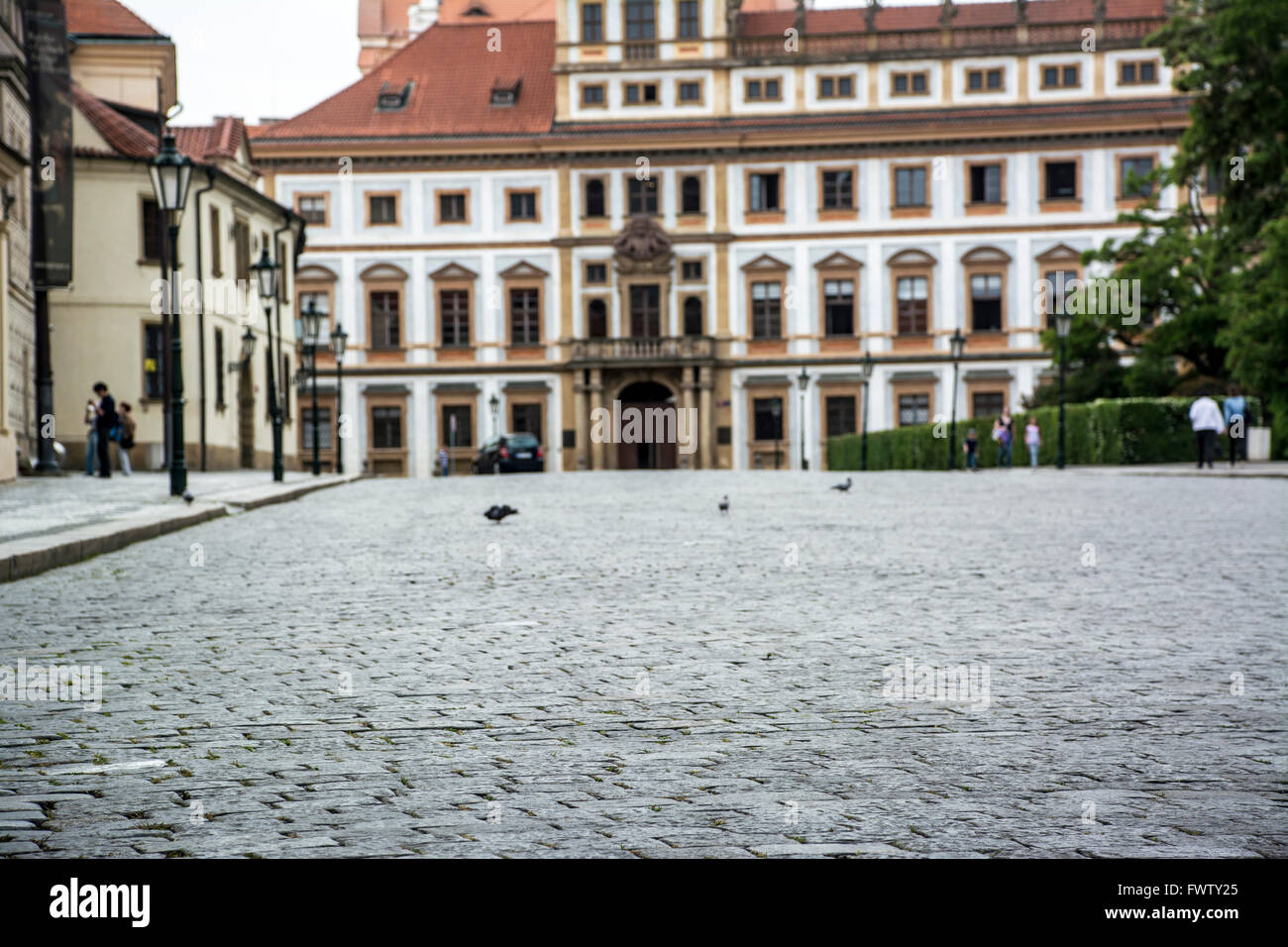 cobblestone street in Europe Stock Photo Alamy