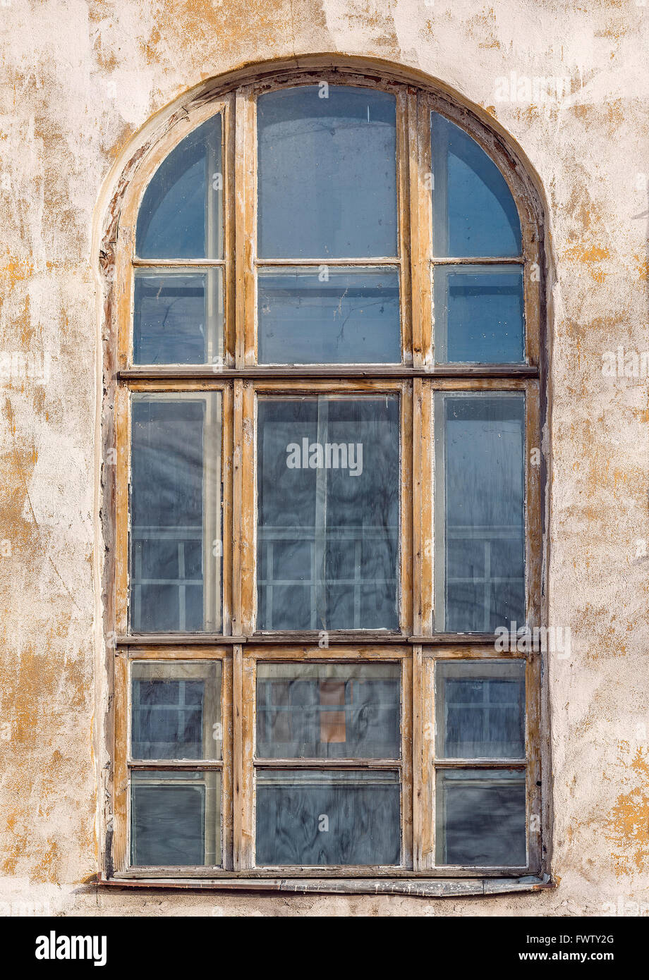 Closed window in the old building at sunset Stock Photo - Alamy