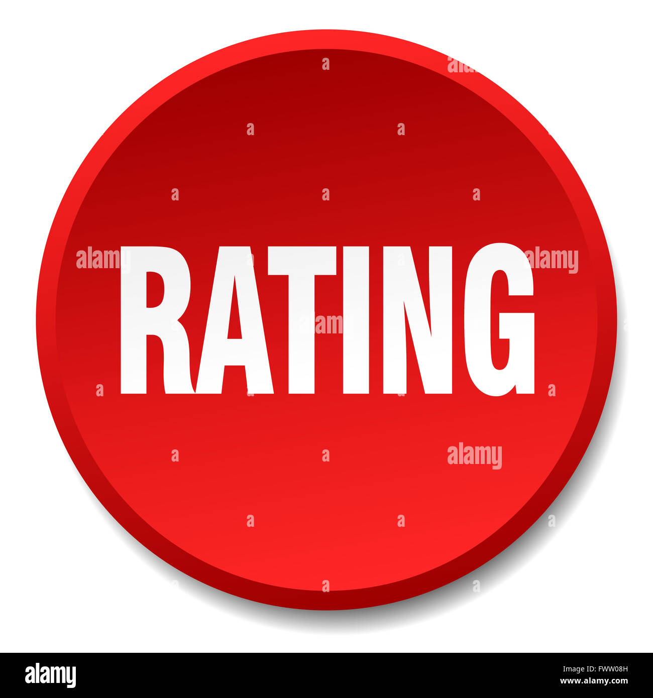 Red Rating Button rating red round flat isolated push button Stock Photo - Alamy