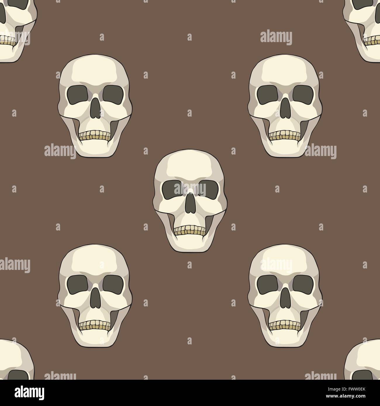 seamless pattern with skulls Stock Vector Image & Art - Alamy
