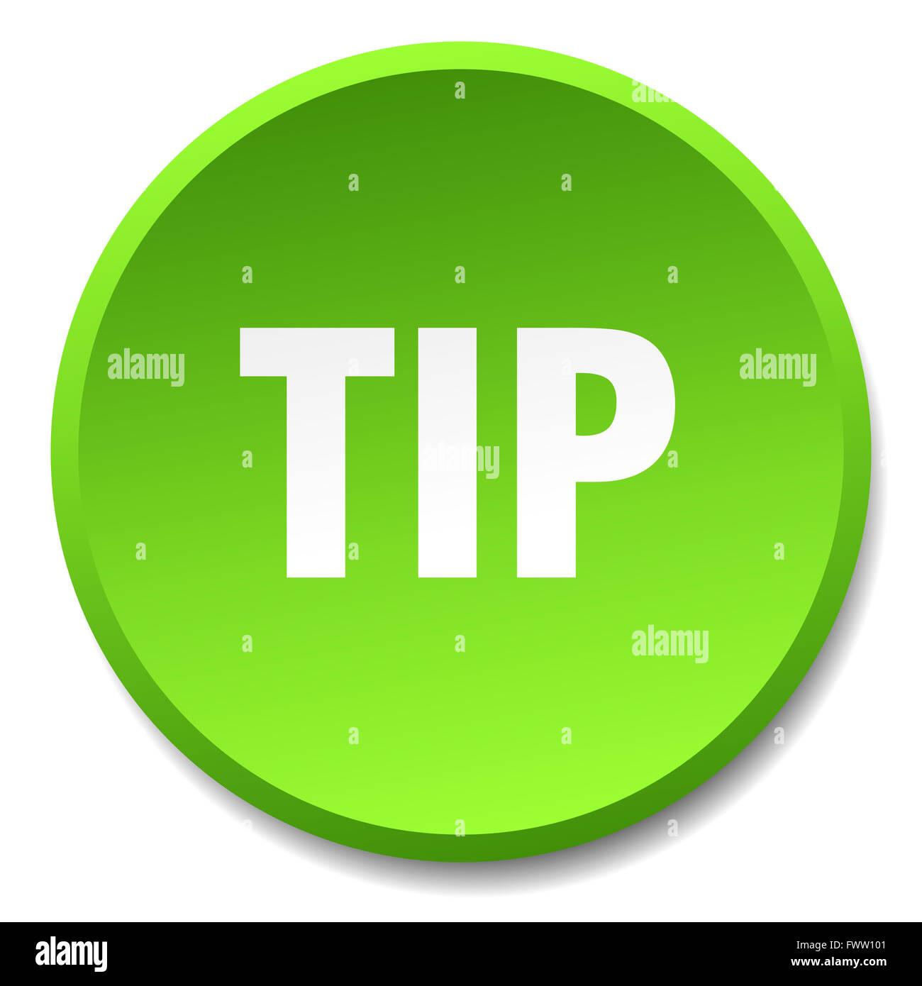 tip green round flat isolated push button Stock Photo - Alamy