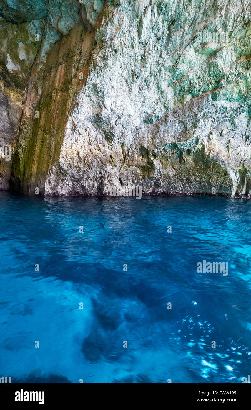 Inside Blue Grotto - nature landmark on south part of Malta island ...