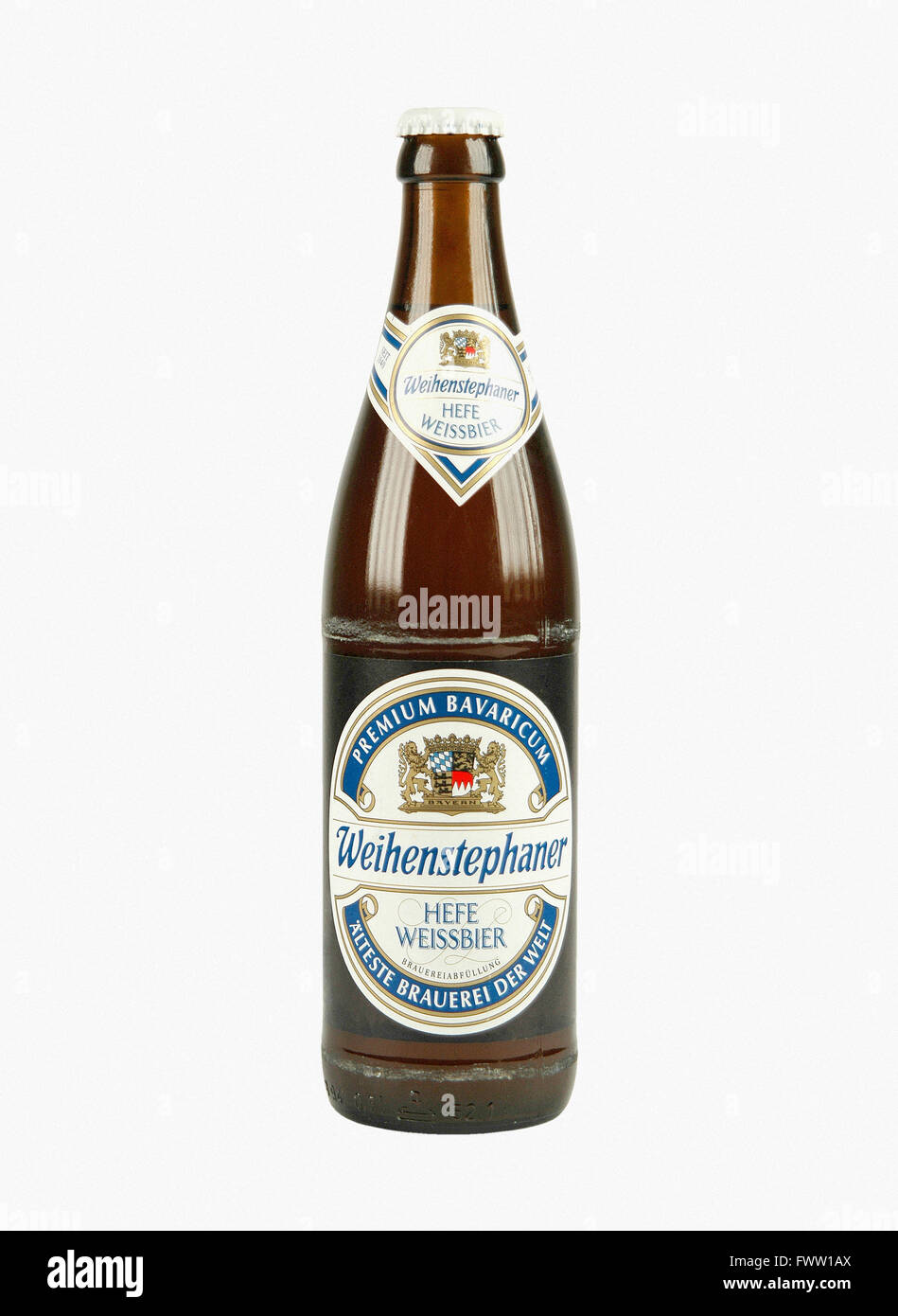 Weihenstephaner Hefeweizen beer bottle Stock Photo Alamy