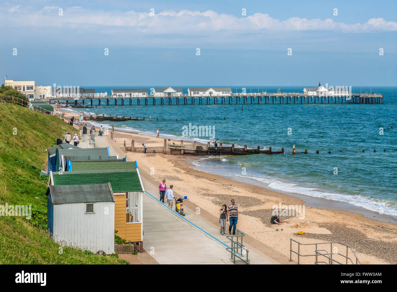 View over the Waterfront of Southwold, a town on the North Sea coast, in the Waveney district of Suffolk, East Anglia, England. Stock Photo