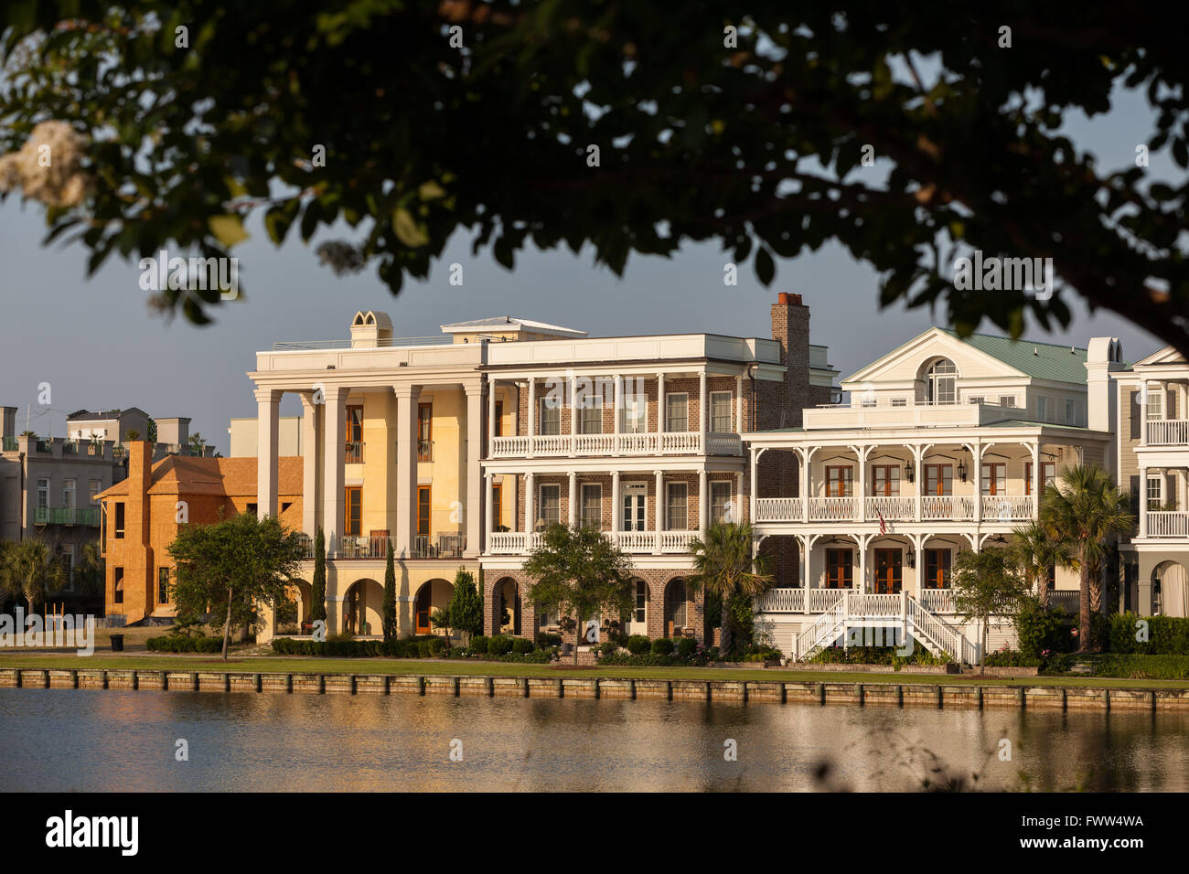 Charleston style waterfront homes in the highend planned community of