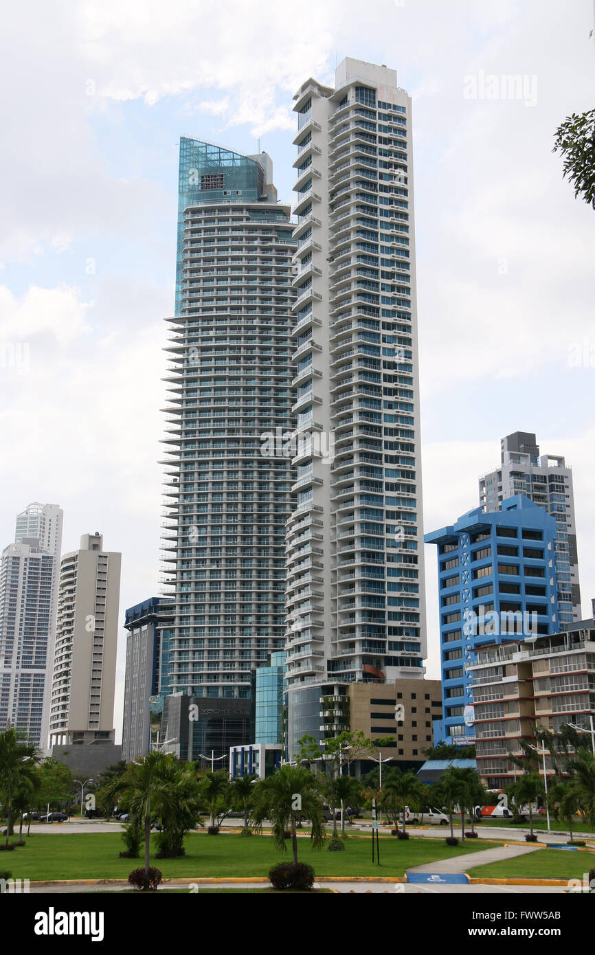 Tall buildings at Panama City, Panama Stock Photo