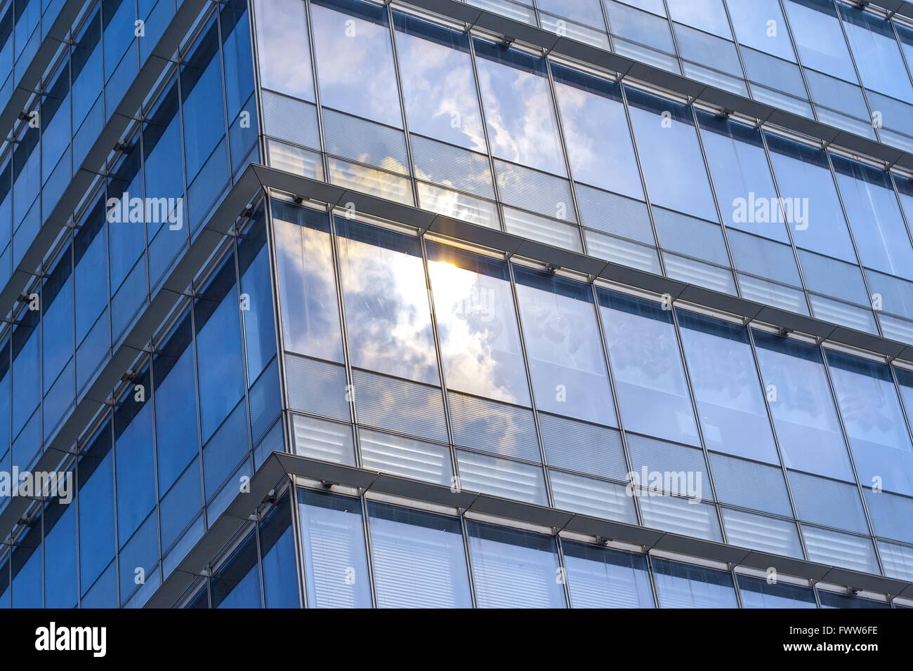 sunlight reflect on the glass wall Stock Photo - Alamy