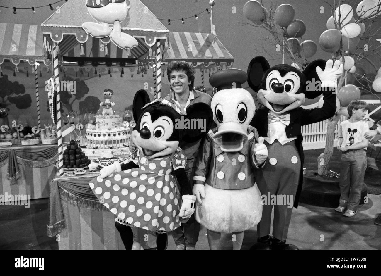 Show zum Geburtstag von Donald Duck, Deutschland 1984, Moderator: Michael Schanze. Stock Photo
