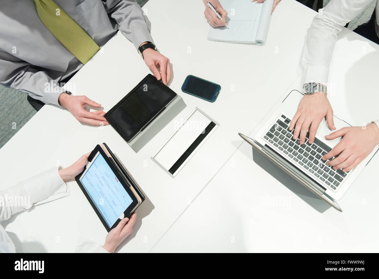 Conference table aerial view hi-res stock photography and images - Alamy