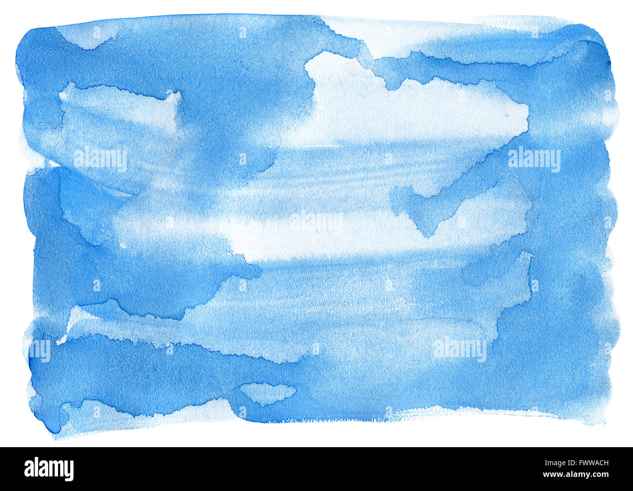 Abstract hand drawn watercolor background isolated on white Stock Photo ...