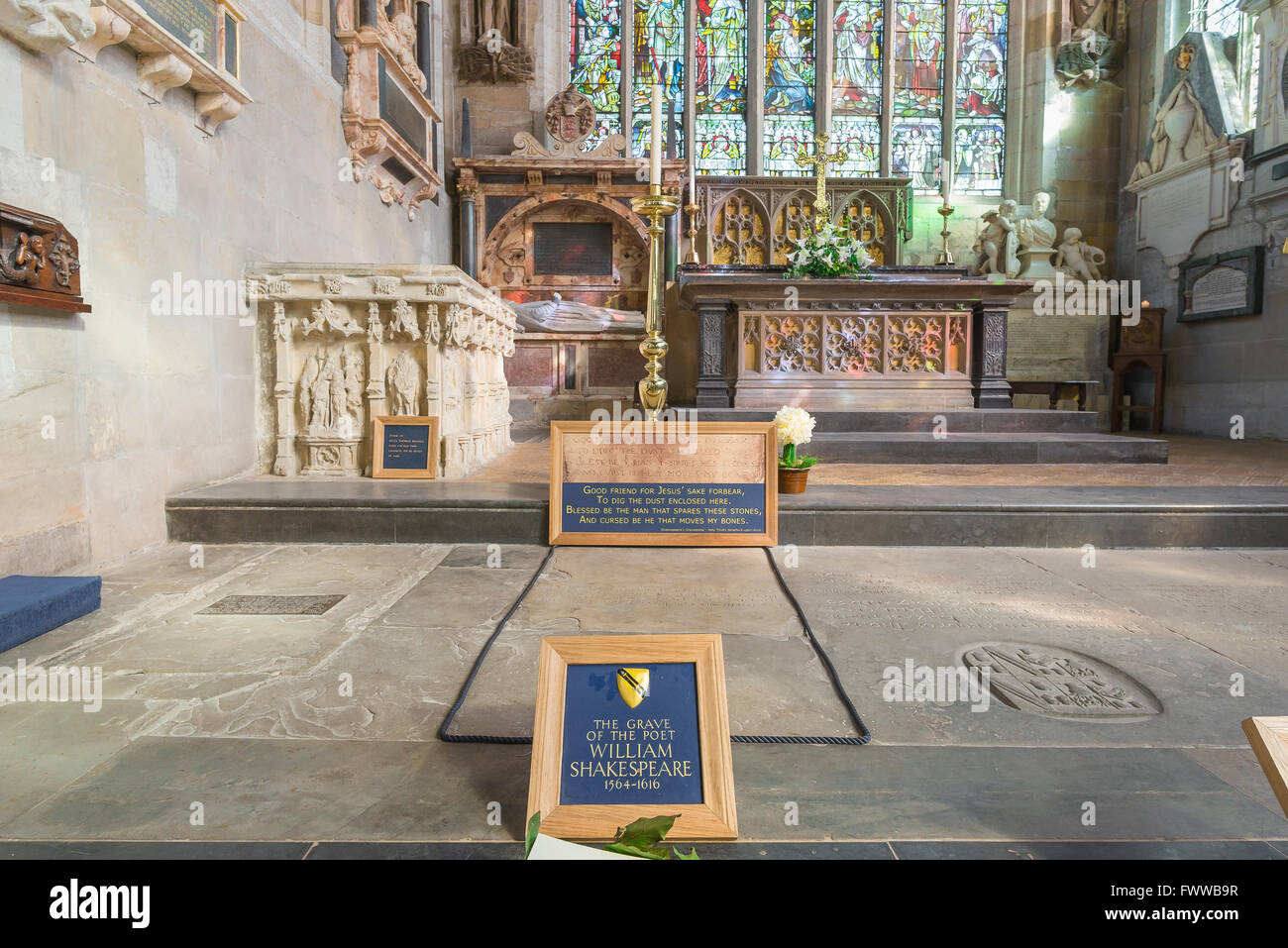 Shakespeare Burial Place View Of The Burial Place Of William 