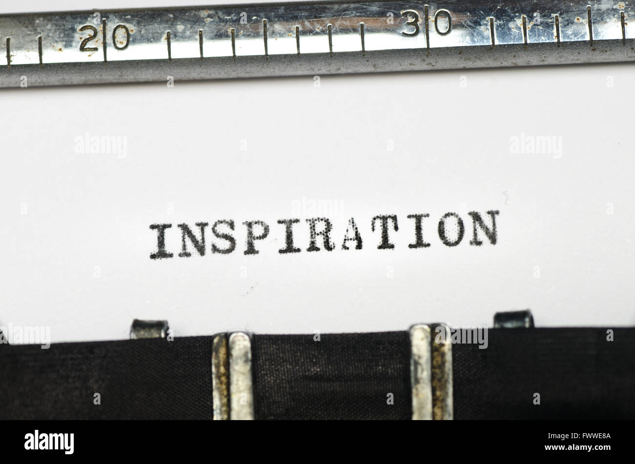 word inspiration typed on old typewriter Stock Photo