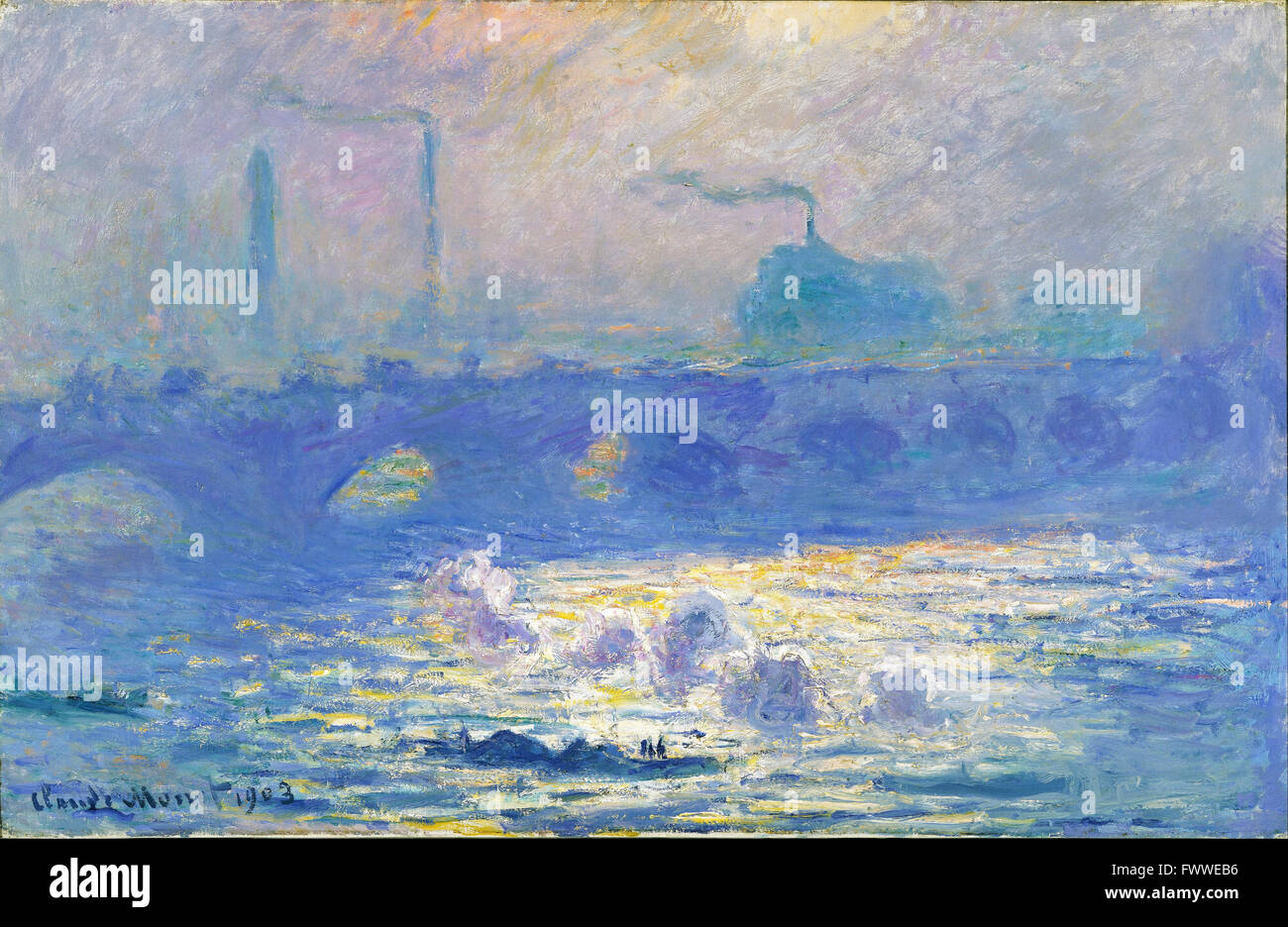 Claude Monet - Waterloo Bridge - Denver Art Museum Stock Photo