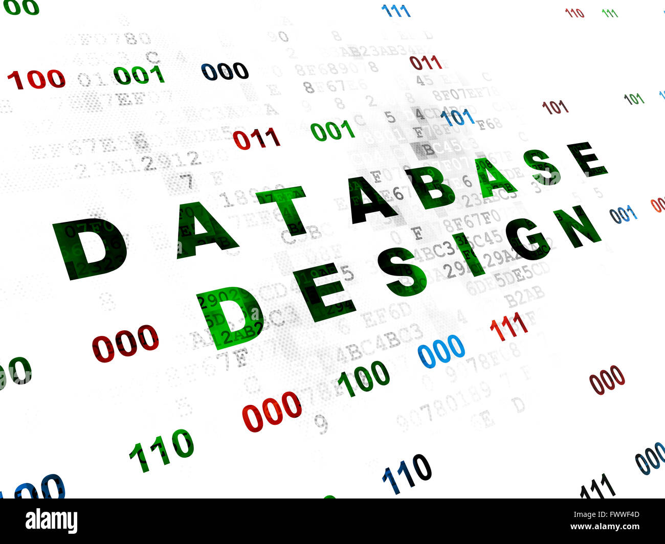 Software concept: Database Design on Digital background Stock Photo - Alamy