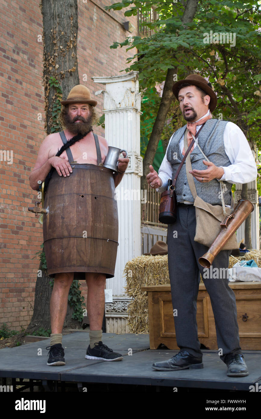 Performance during Gold Rush Days in Old Sacramento Stock Photo Alamy