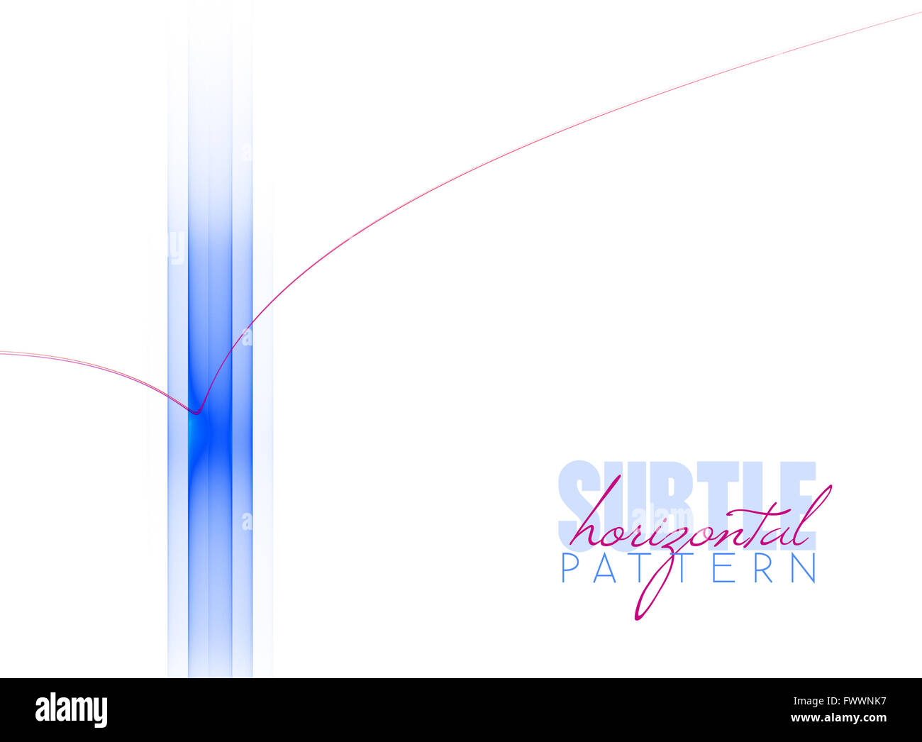 Abstract horizontal pattern with blue stripe and thin red curved line. Clean design. Graphic template Stock Photo