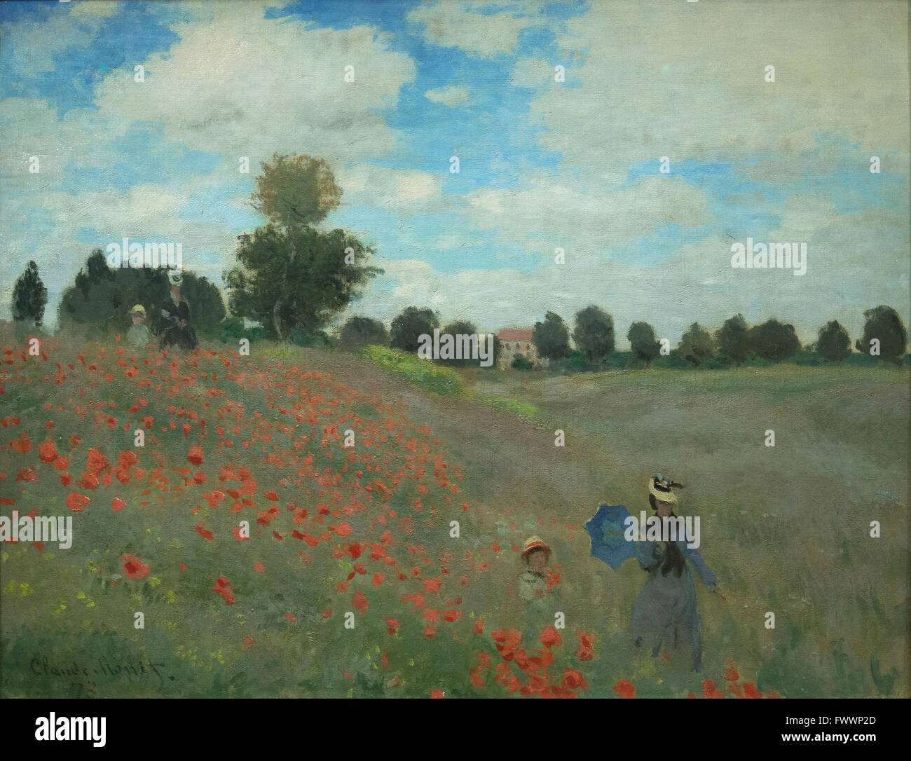 Coquelicots, Poppy Field, Argenteuil by Claude Monet 1873 Musee D'Orsay Paris France Europe Stock Photo