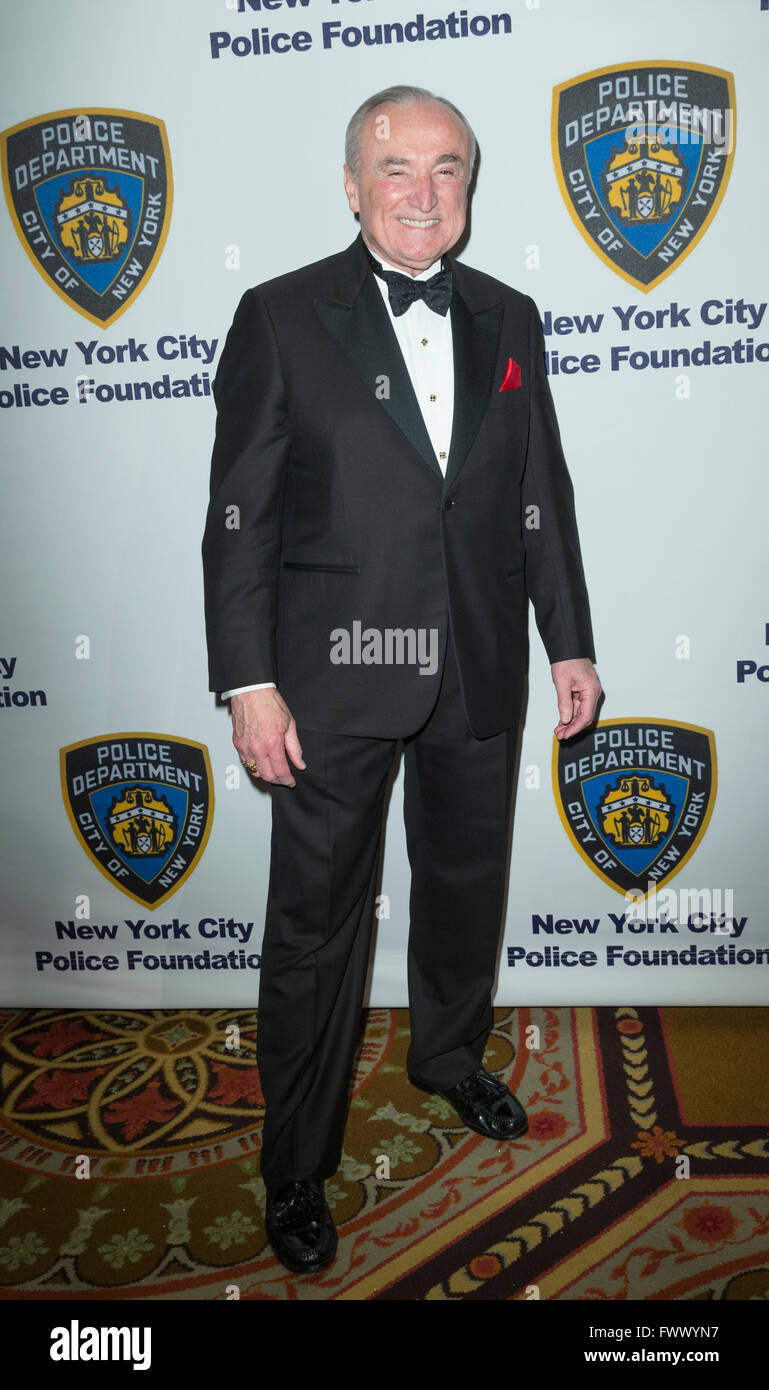 New York, NY USA - April 7, 2016: Police commissioner William Bratton attends New York City Police Foundation gala at Waldorf Astoria Credit:  lev radin/Alamy Live News Stock Photo
