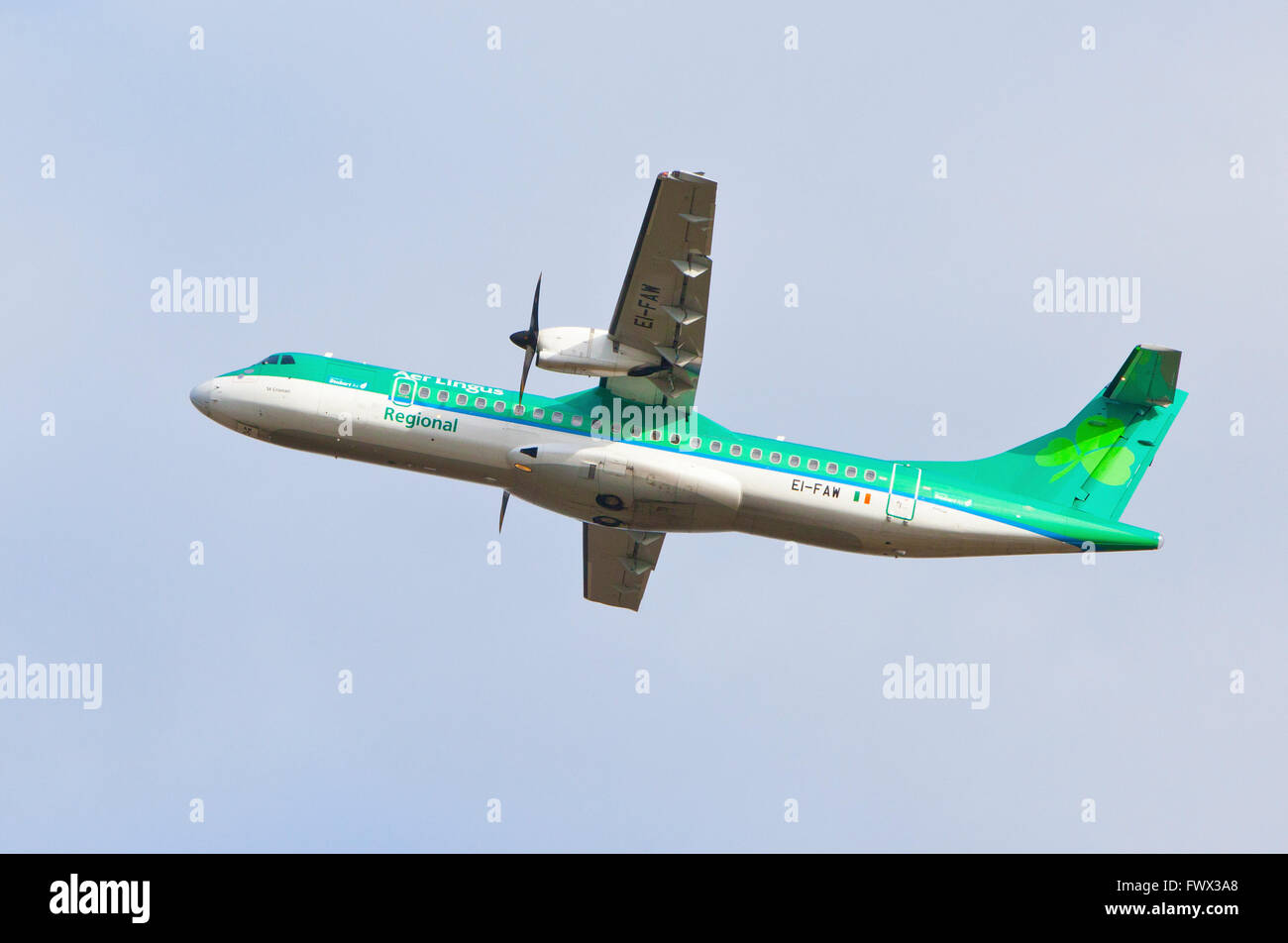 Aer Lingus departs Edinburgh Airport Friday 8th April 2016 Stock Photo