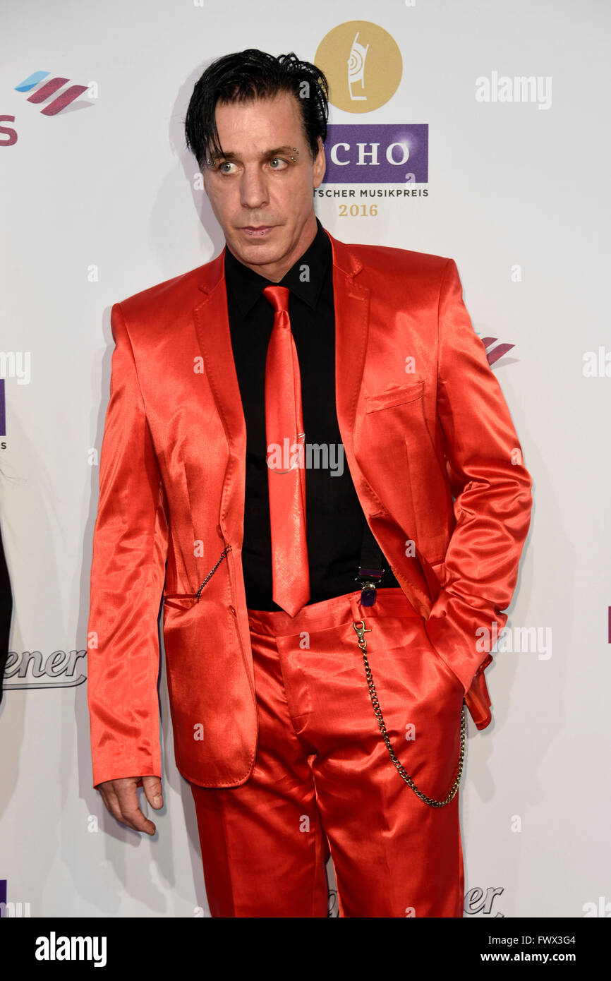 Till Lindemann ( Rammstein ) at the ECHO Award 2016 in Berlin, , 07.04.2016 © dpa picture