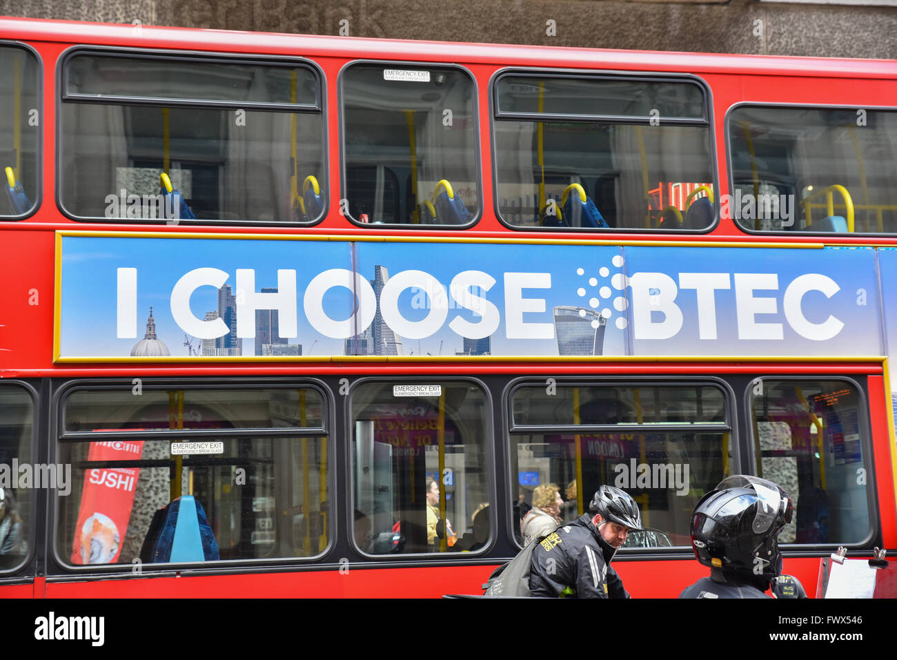 London bus advert hi-res stock photography and images - Alamy