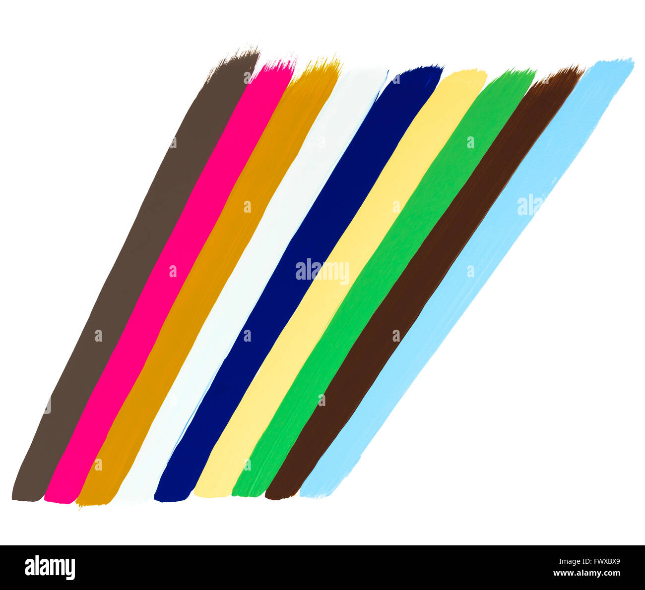 Watercolor lines rainbow hand drawn hi-res stock photography and images ...