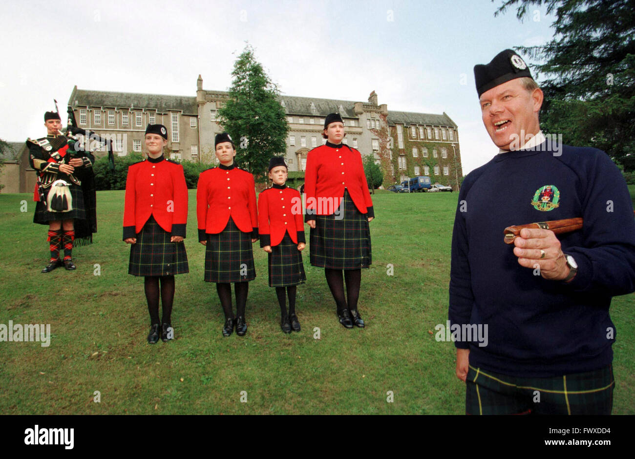 Queen Victoria School, Dunblane. Pupil inspection. Stock Photo