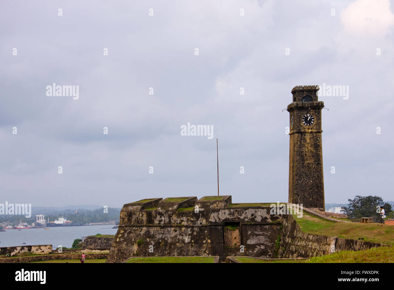 Light house and old fortress, Galle, UNESCO World Heritage site, Sri Lanka Stock Photo