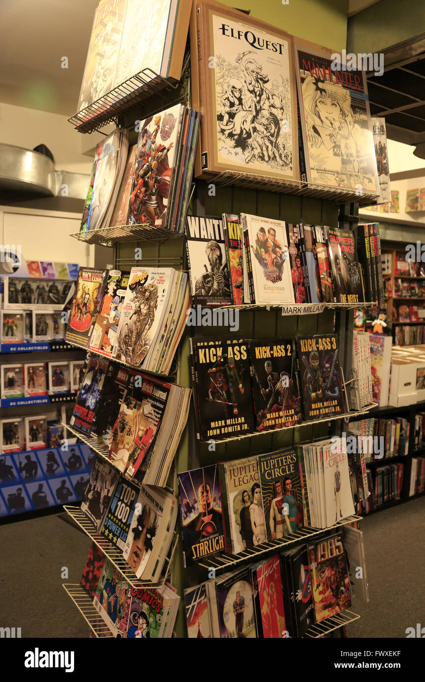 Interior View Of A Comic Bookstore Jhu Comic Books In Midtown Stock Photo Alamy