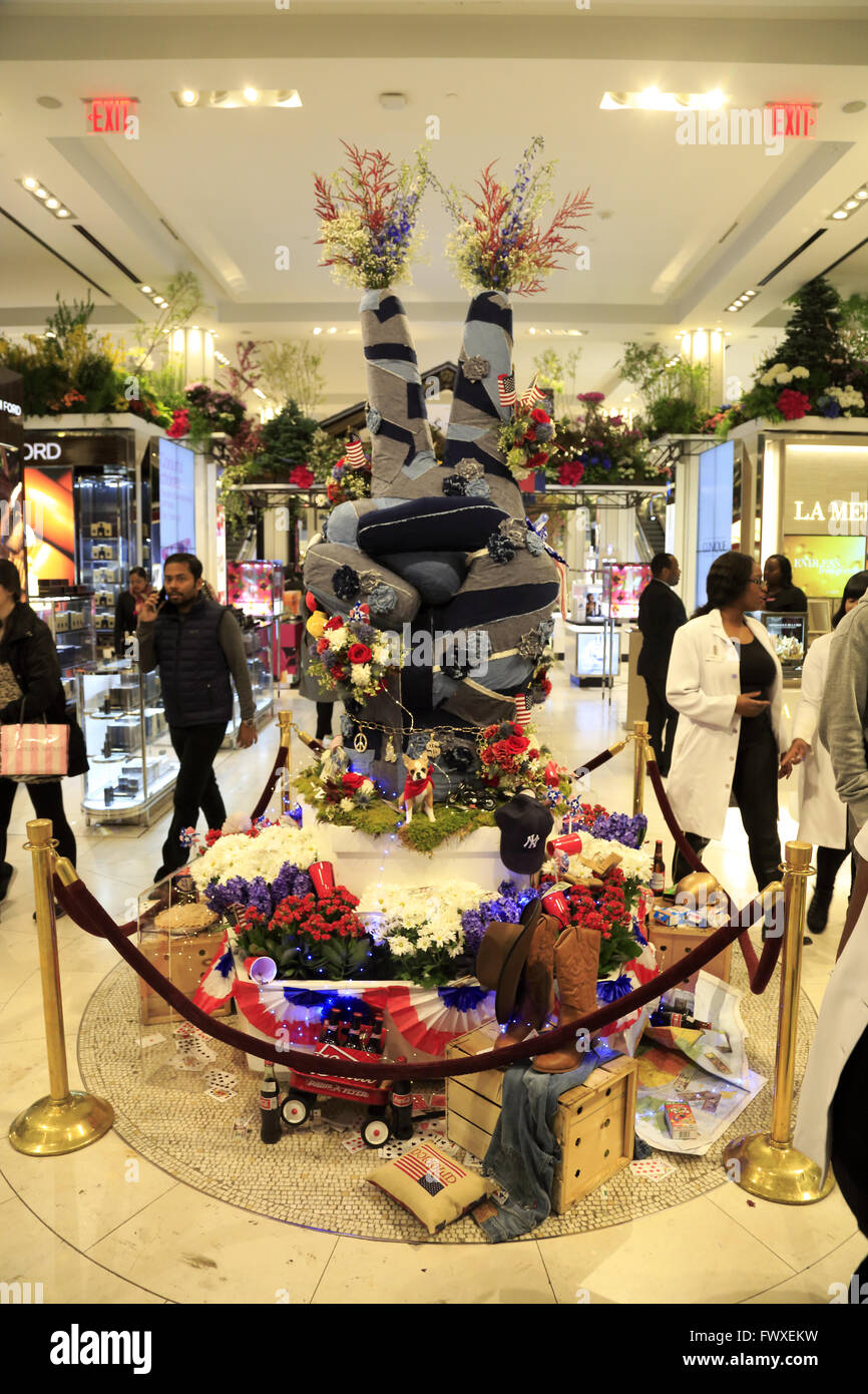 Annual Macy's Spring Flower Show in Macy's department store in Herald