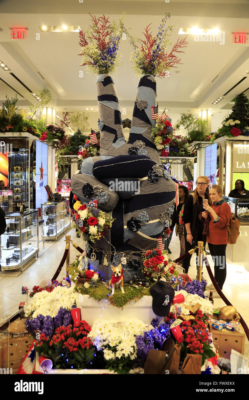 Annual Macy's Spring Flower Show in Macy's department store in Herald