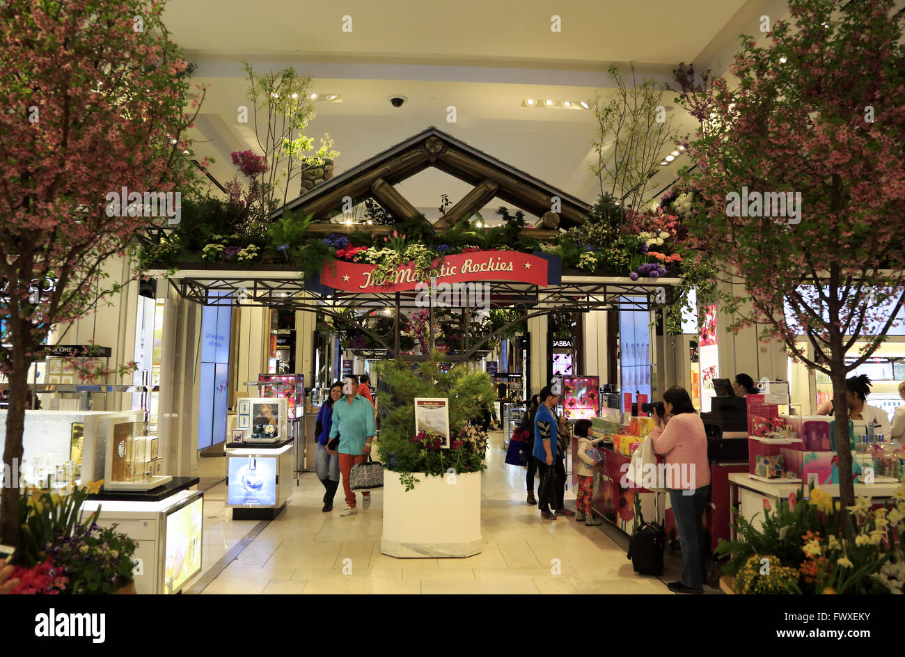 Annual Macy's Spring Flower Show in Macy's department store in Herald