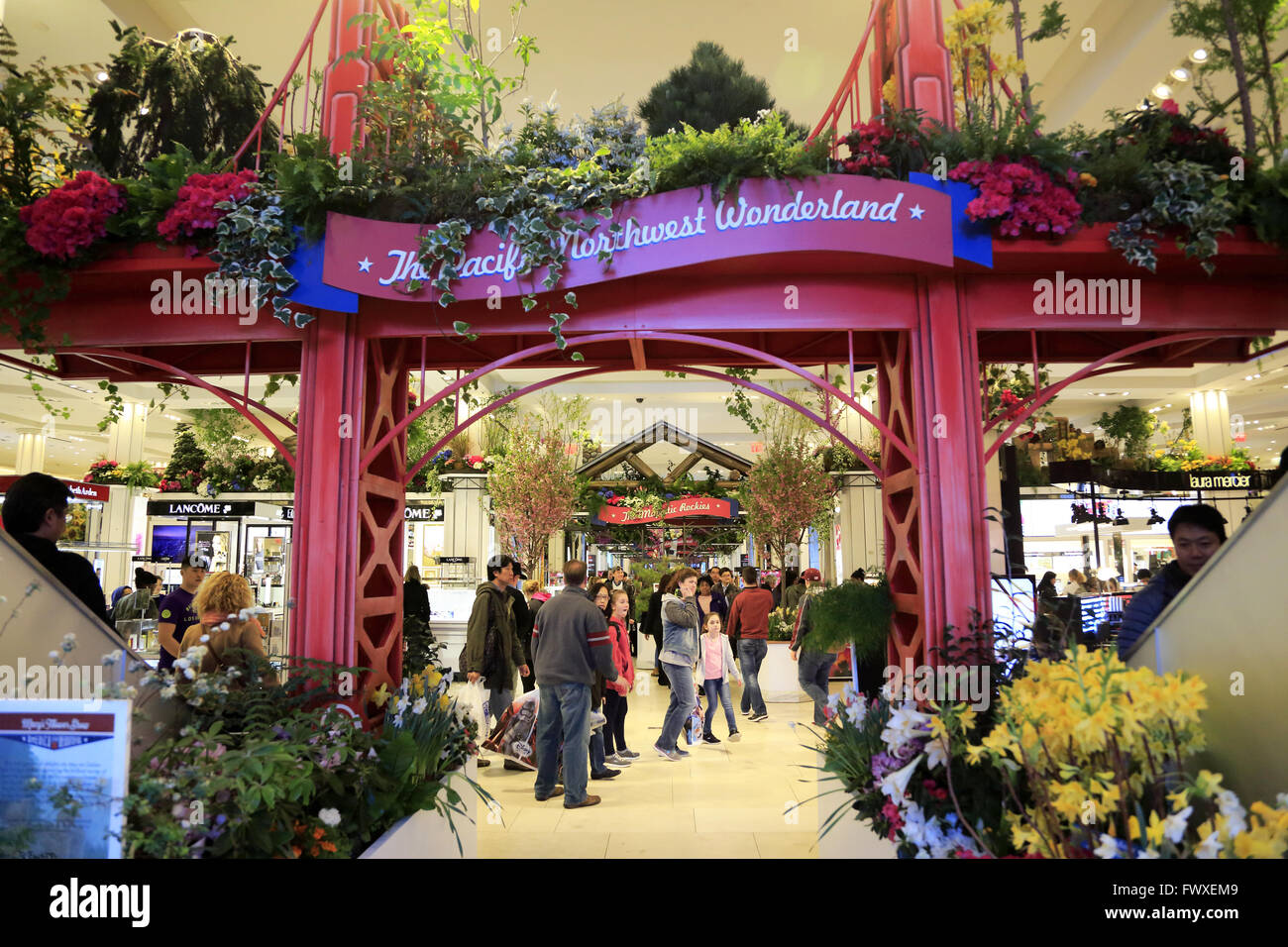 Annual Macy's Spring Flower Show in Macy's department store in Herald ...