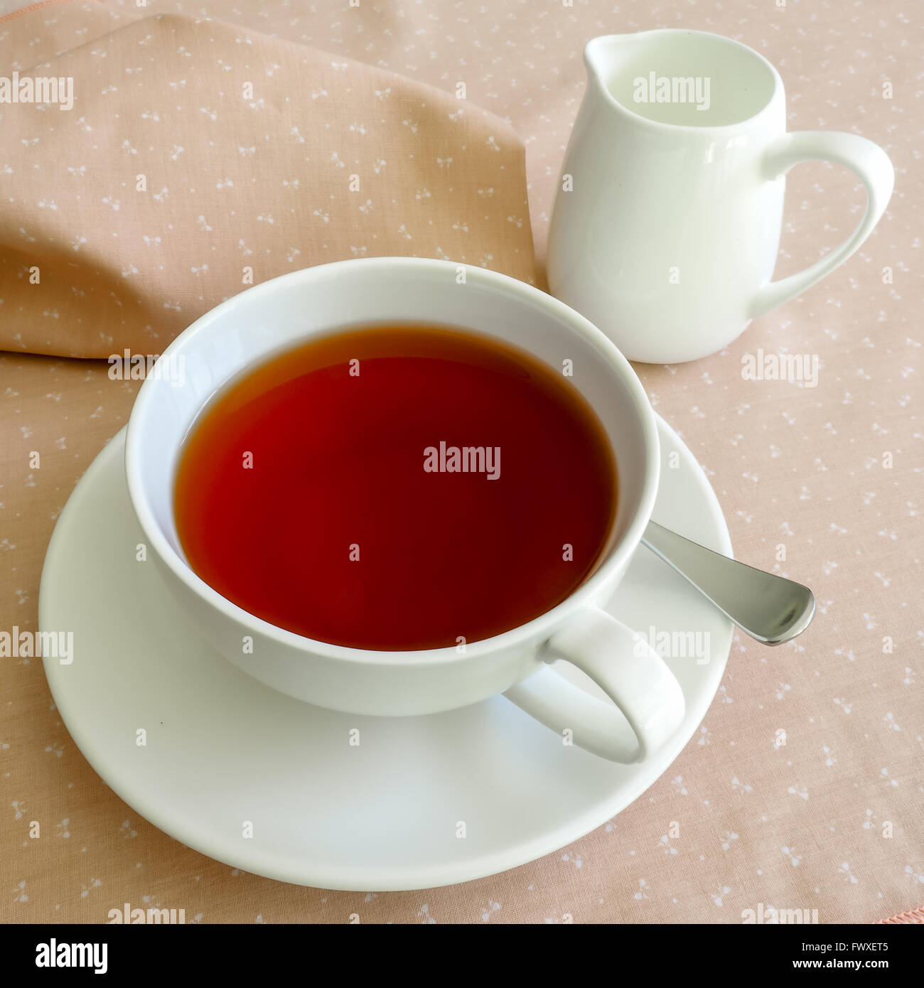 Tea in White Tea Cup 2 Stock Photo