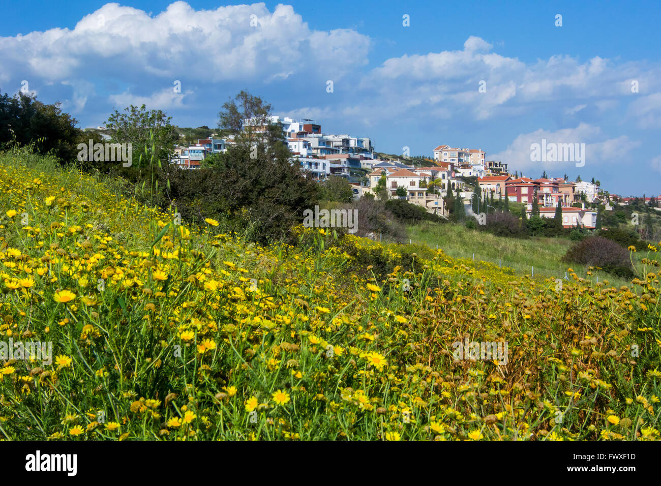 Beautiful views of the Cypriot village Stock Photo