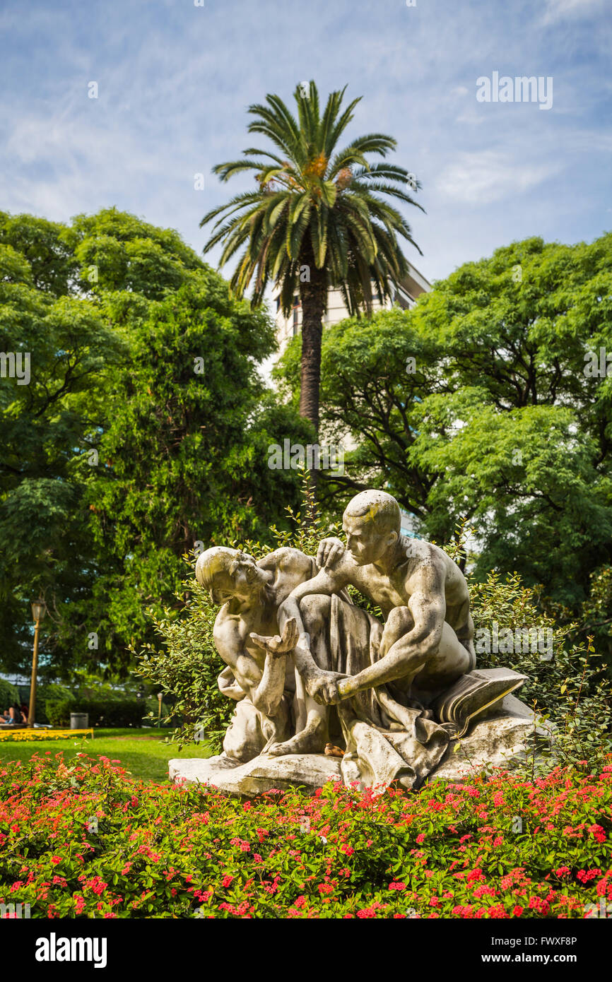 The Doubt Sculpture in Plaza San Martin in Buenos Aires, Argentina, South America. Stock Photo