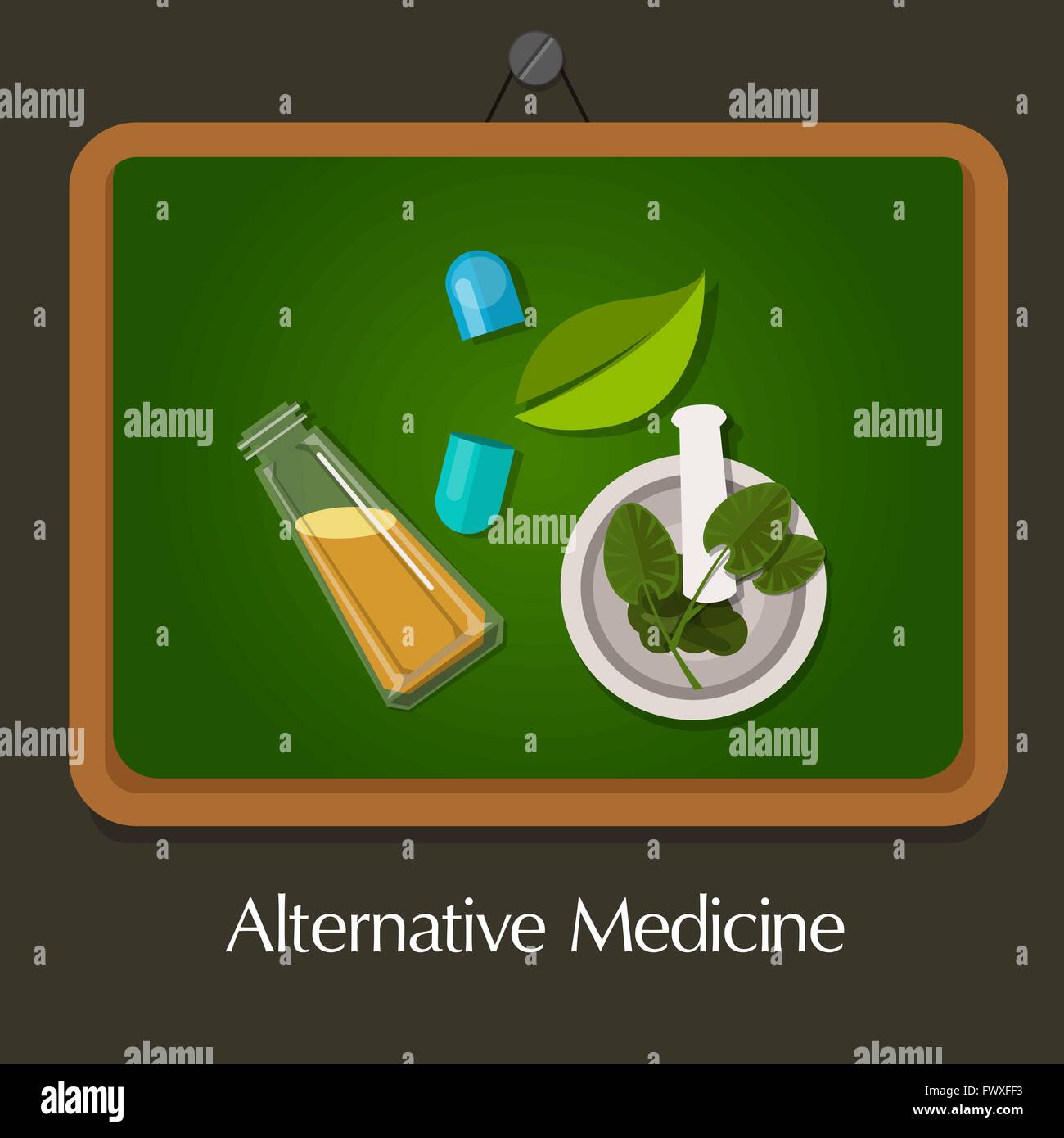 natural alternative medicine traditional Stock Vector