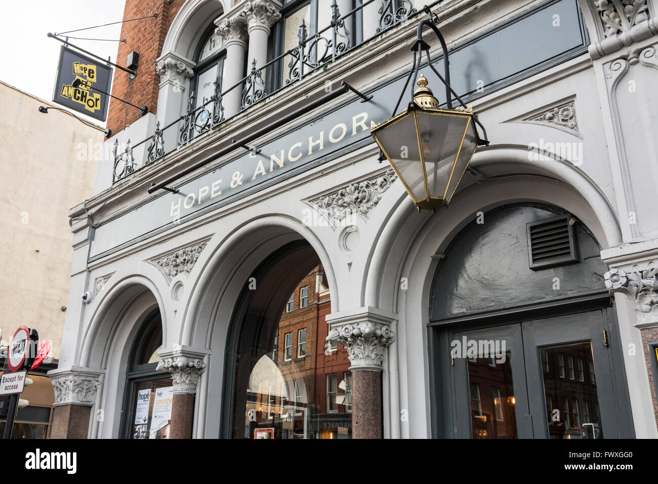 Exterior of the The Hope and Anchor pub in Islington, London, UK Stock Photo Alamy