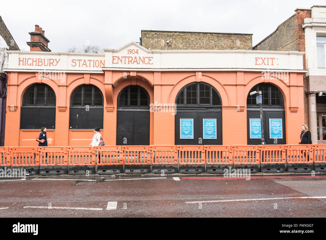 The old entrance to Highbury & Islington Station on Holloway Road, Islington, London, UK Stock