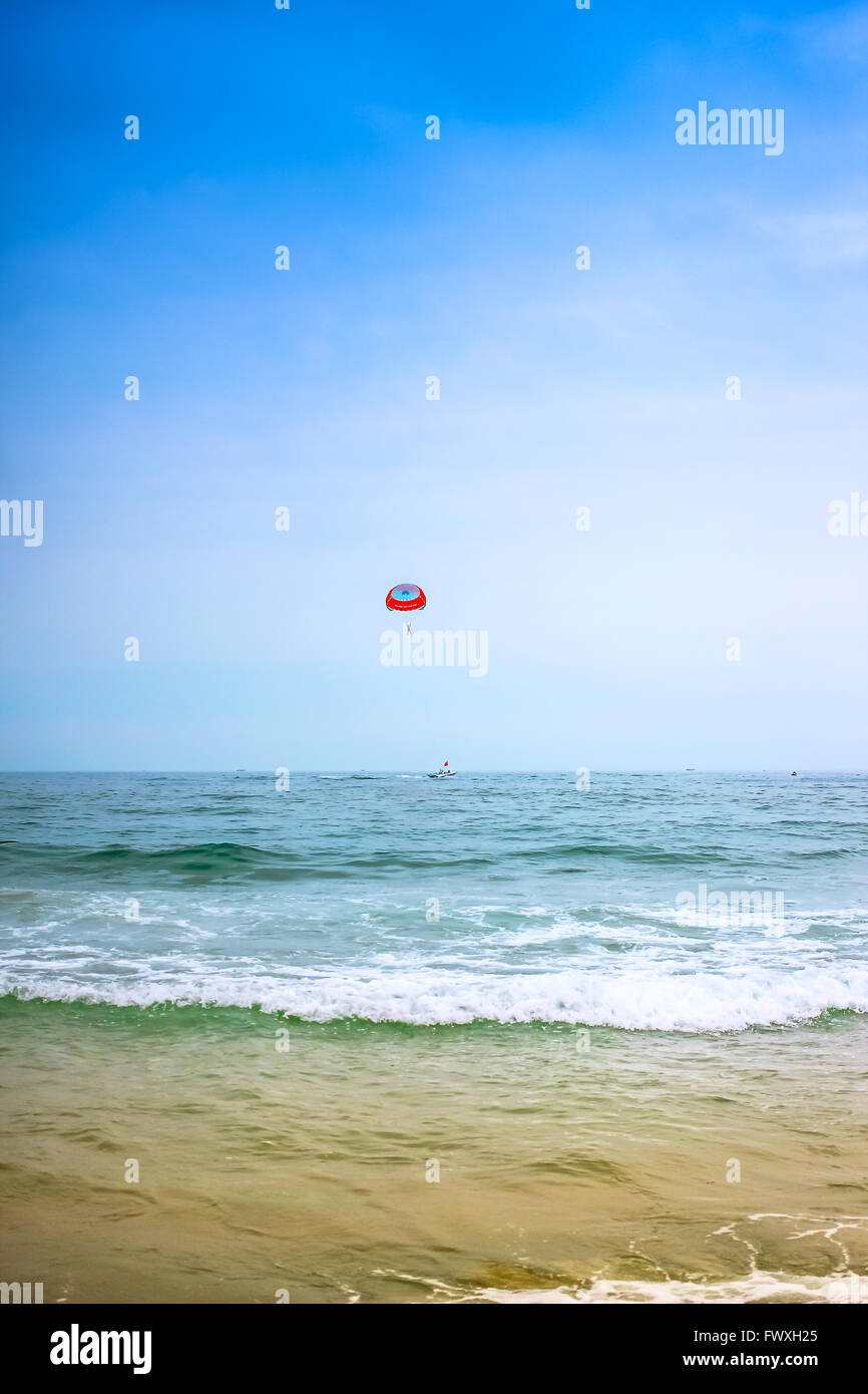 In the daytime, the sea is out of the sea in Hailing Island. Stock Photo