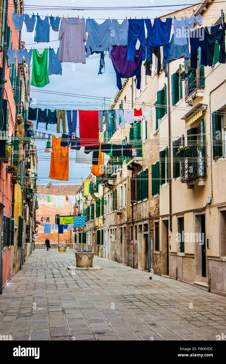 Colorful corner in Venice Stock Photo Alamy