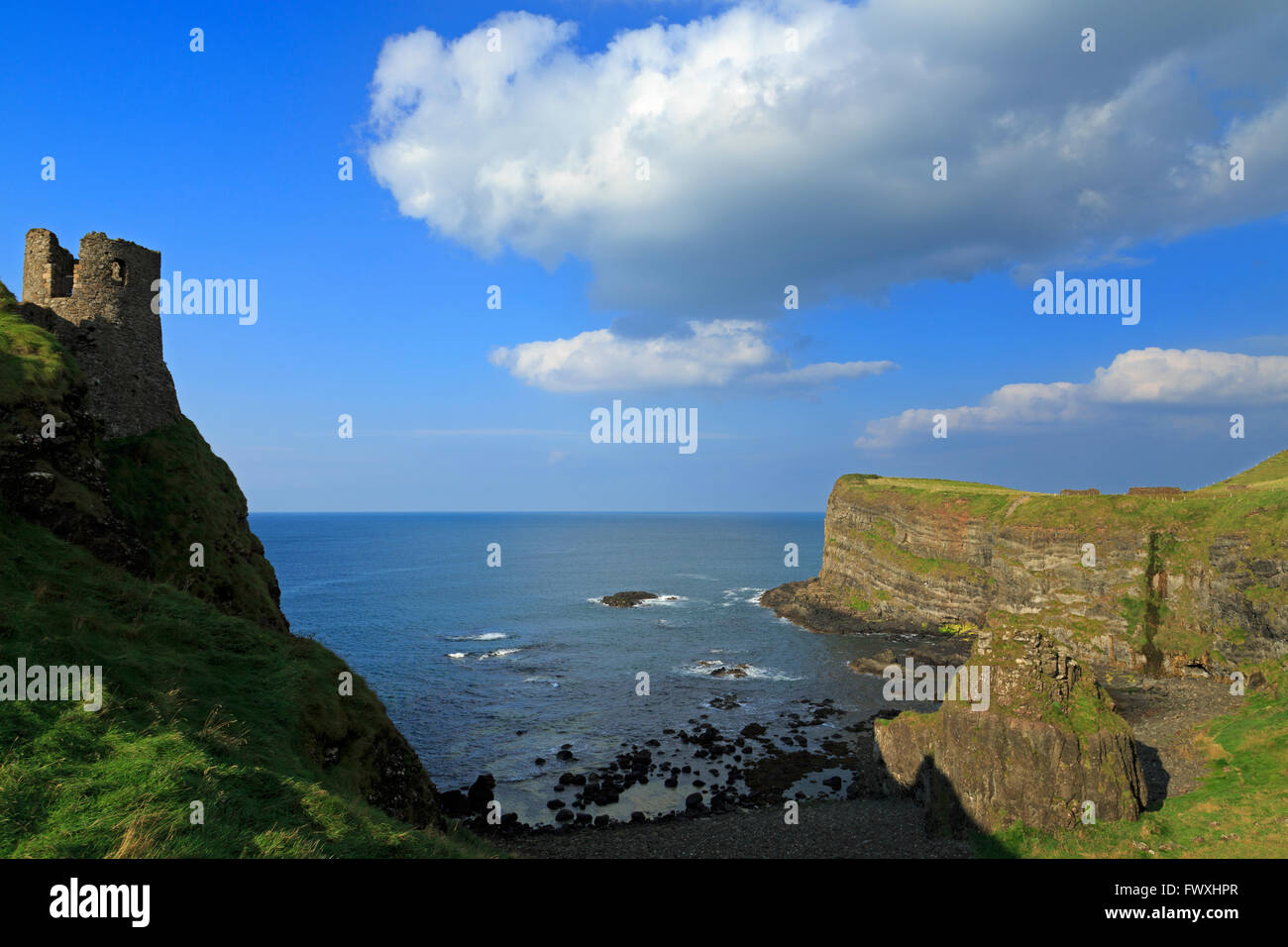 Dunluce Castle, Portrush, County Antrim, Ulster, Northern Ireland