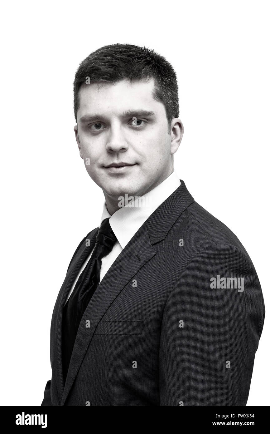 Business man portrait black and white hi-res stock photography and ...