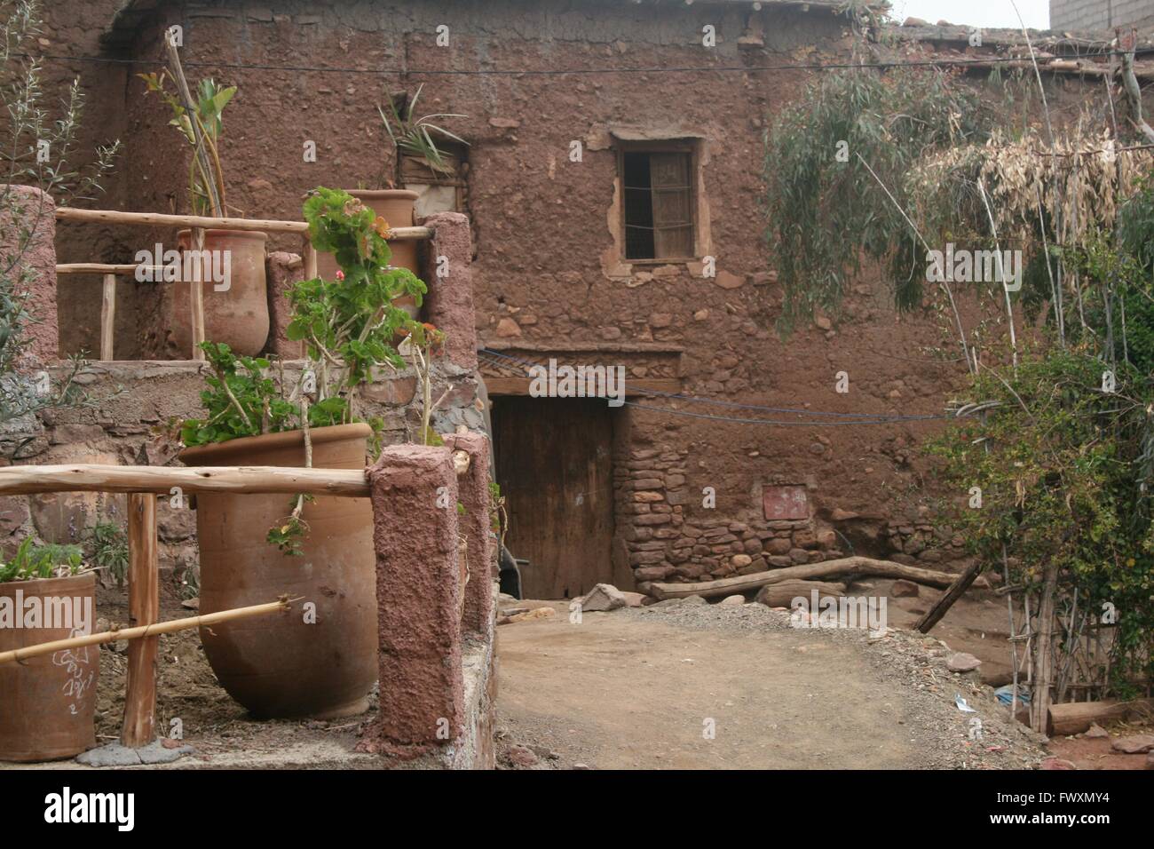 Berber village house in the Ourika Valley Stock Photo