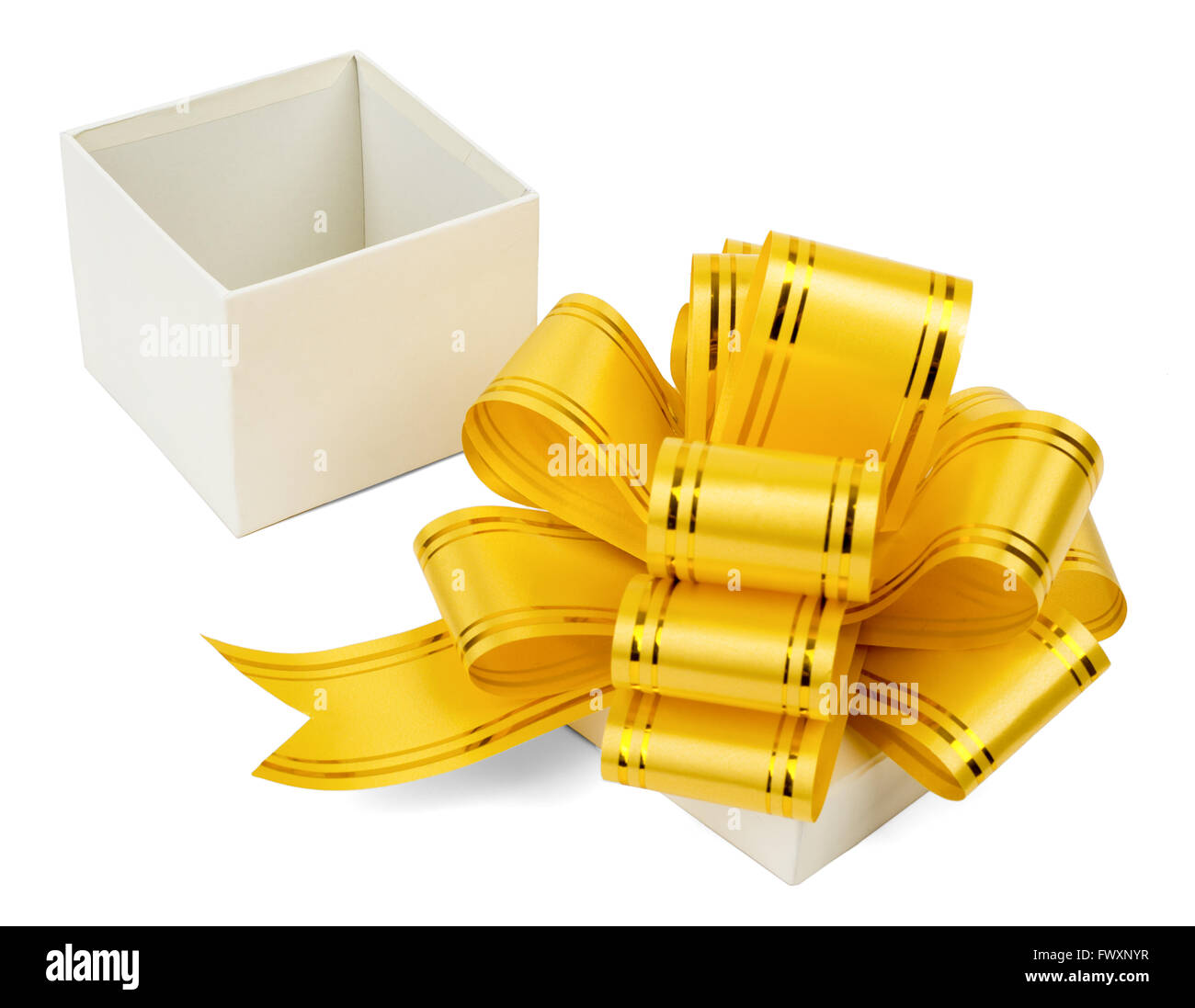 Gift box with ribbon Stock Photo - Alamy