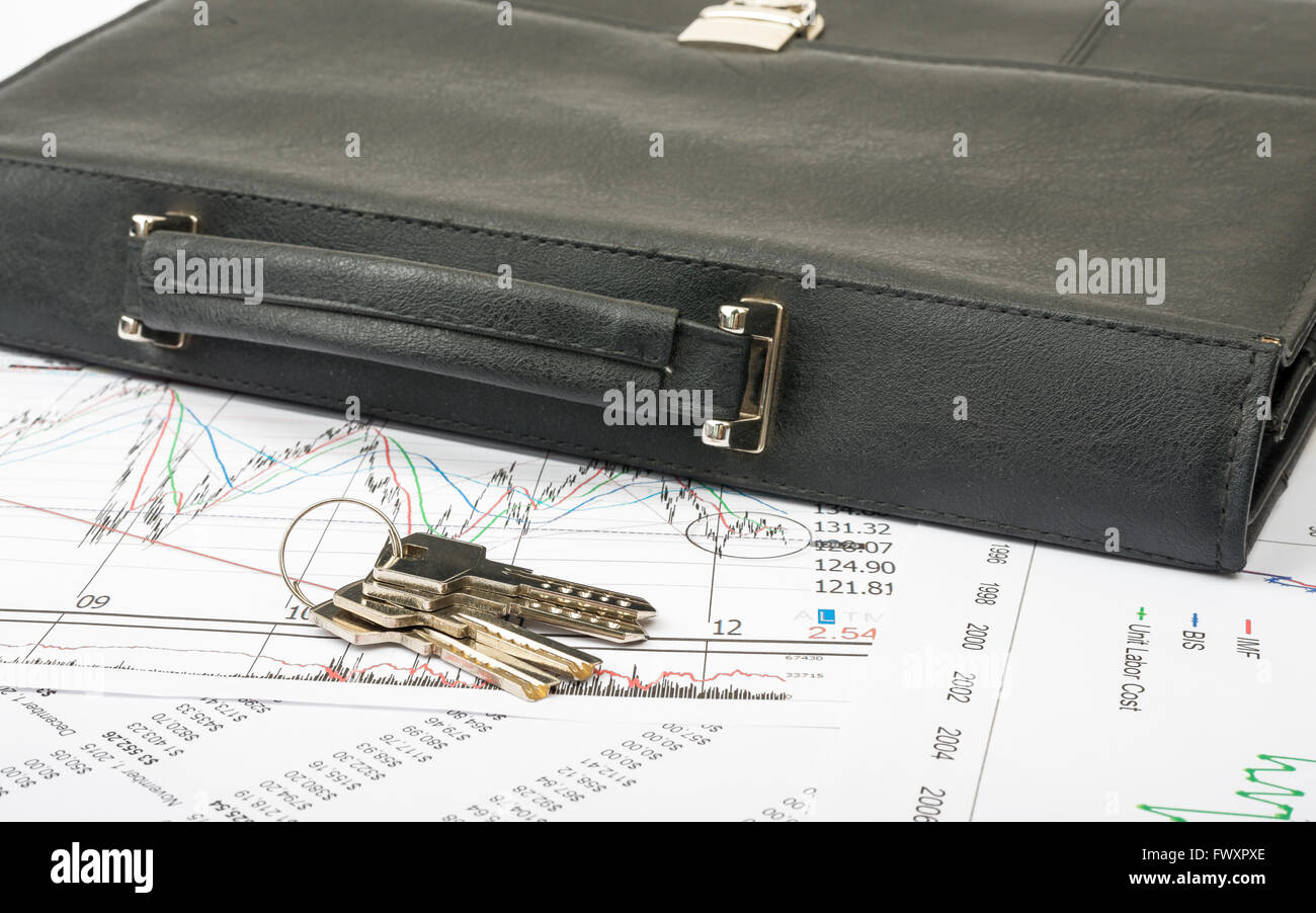Keys and suitcase Stock Photo Alamy