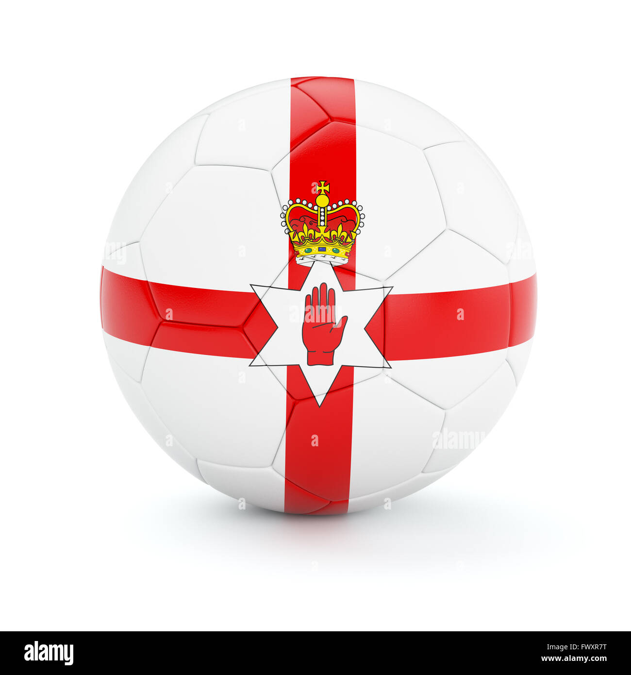 Soccer football ball with Northern Ireland flag Stock Photo Alamy