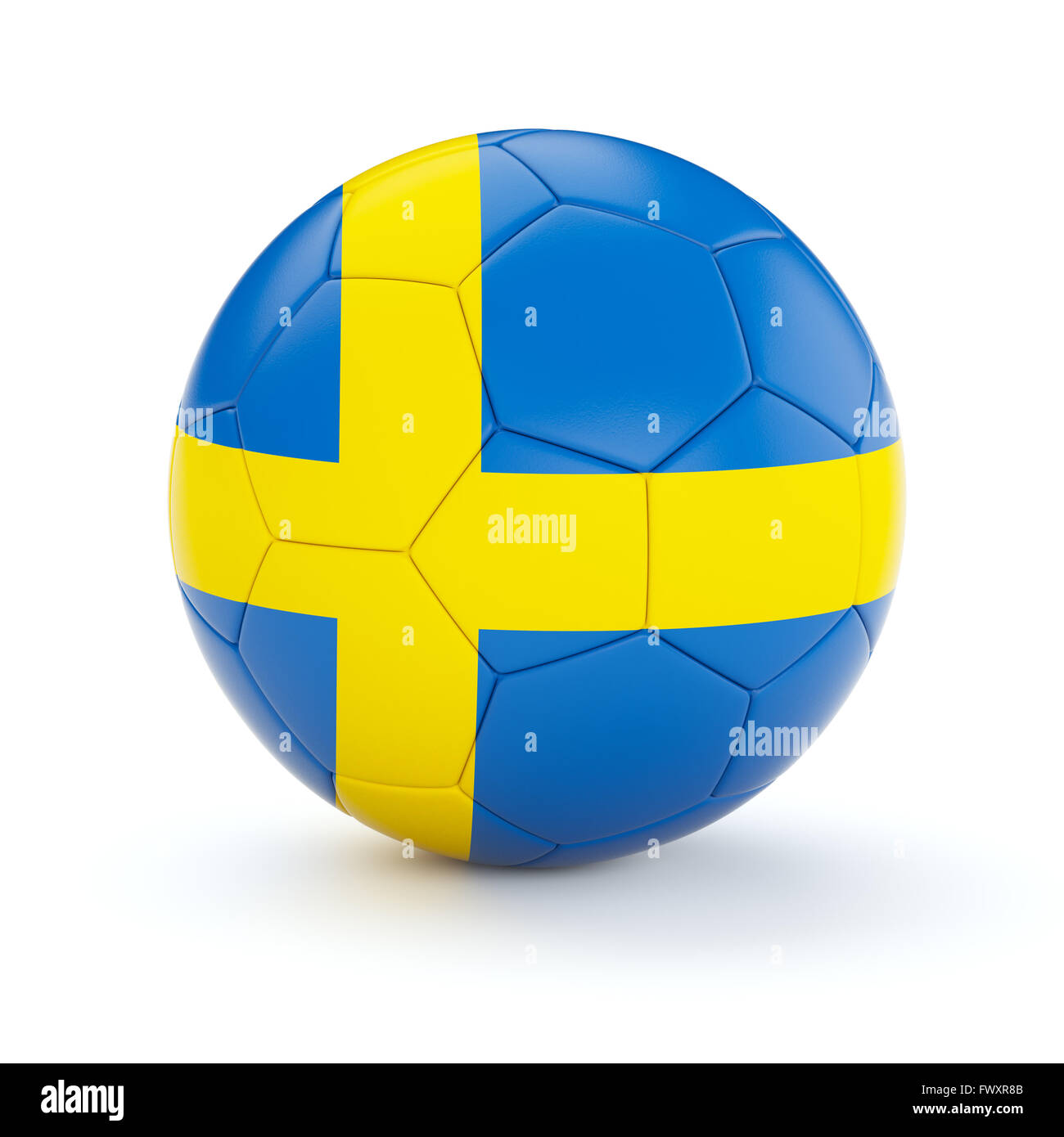 Soccer football ball with Sweden flag Stock Photo