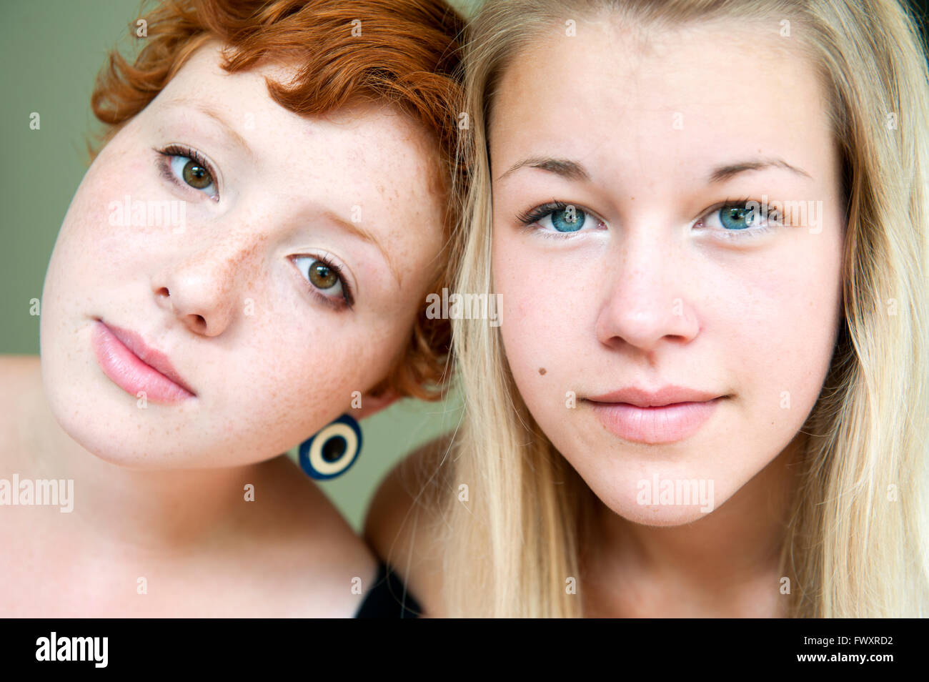 Teenage girl blonde hair freckles hi-res stock photography and images -  Alamy