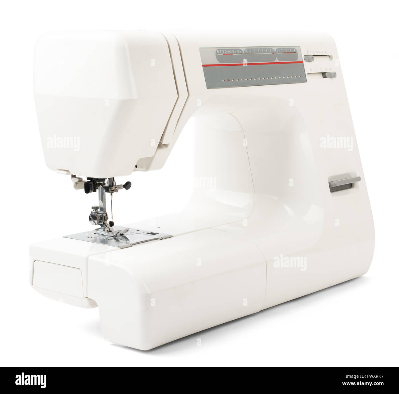 Sewing-machine on white Stock Photo